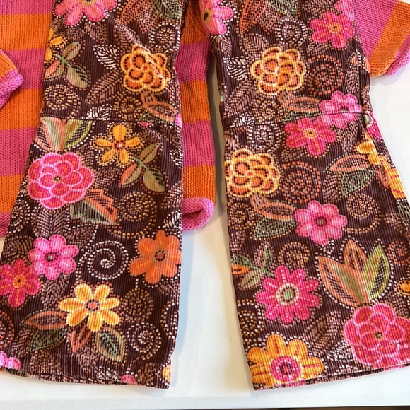 Garnet Hill - girls set, size 4/medium, pink and orange - Picture 8 of 9